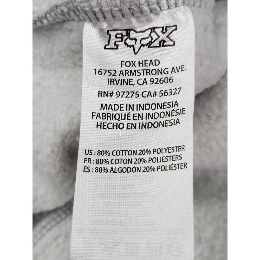 Fox Women Sweatpants M Gray Embroidered Fleece Jogger 29" Inseam - Picture 3 of 12